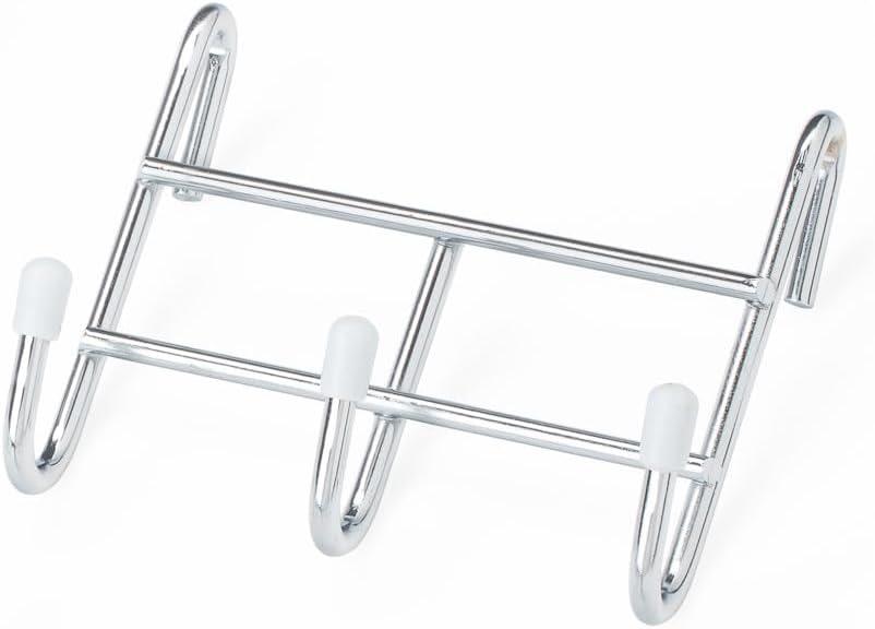 HSS Steel Wire Shelf Add-on 3-Hooks, Chrome, 4-Pack, Capacity 2 lbs Hardware