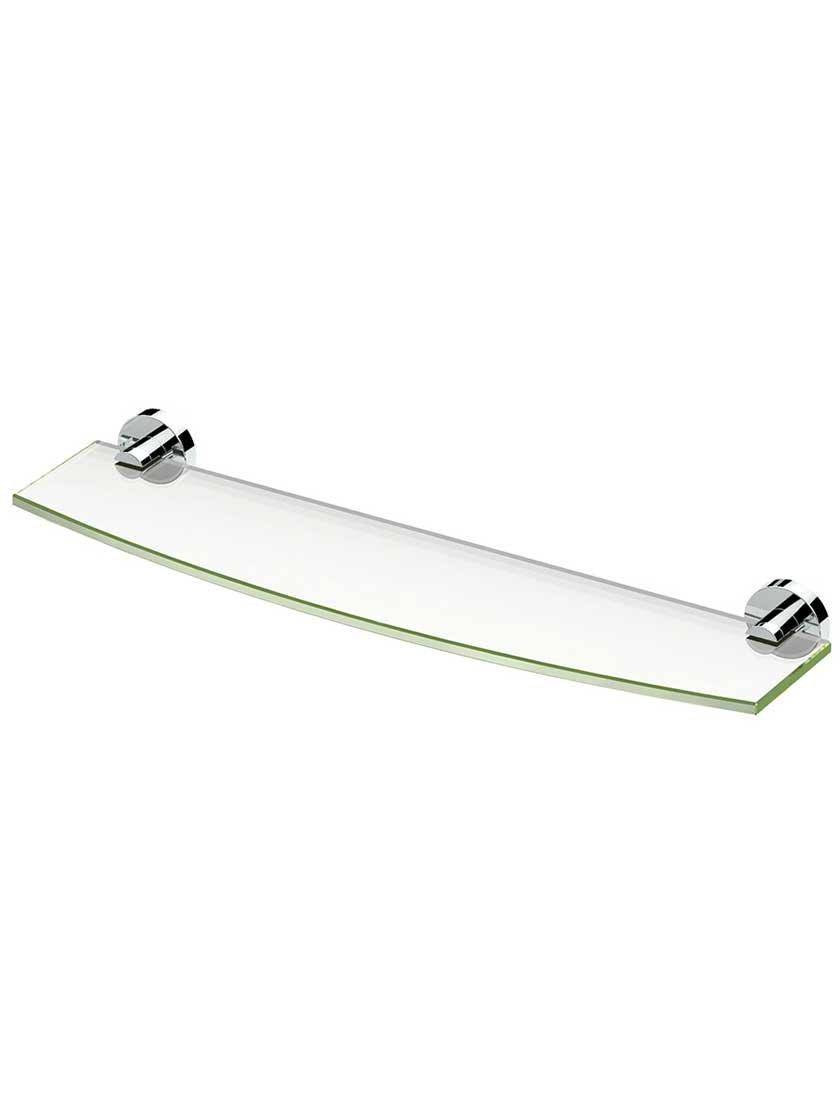 Glam Wall Mounted Tempered Glass Shelf | Bathroom Floating Glass Shelf