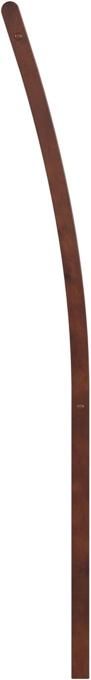 Solid Wood Slat Headboard - Sleigh Design Bed Frame - Walnut Finish - Full, Queen, King Sizes