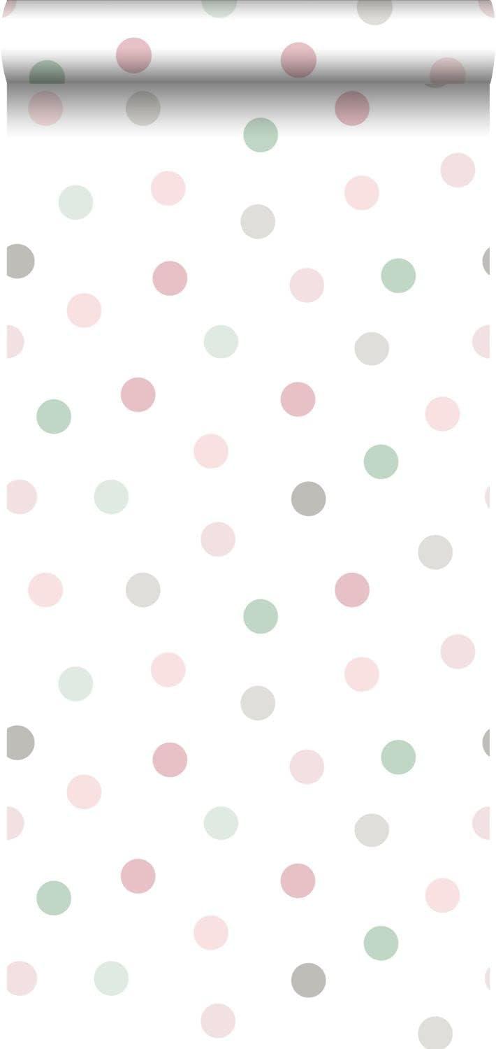Chesapeake Jubilee Pink Dots Wallpaper, 20.9-in by 33-ft