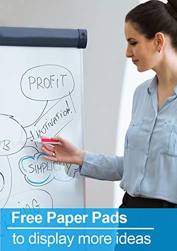 Adjustable Magnetic Whiteboard Easel with Tripod Stand and Flipchart