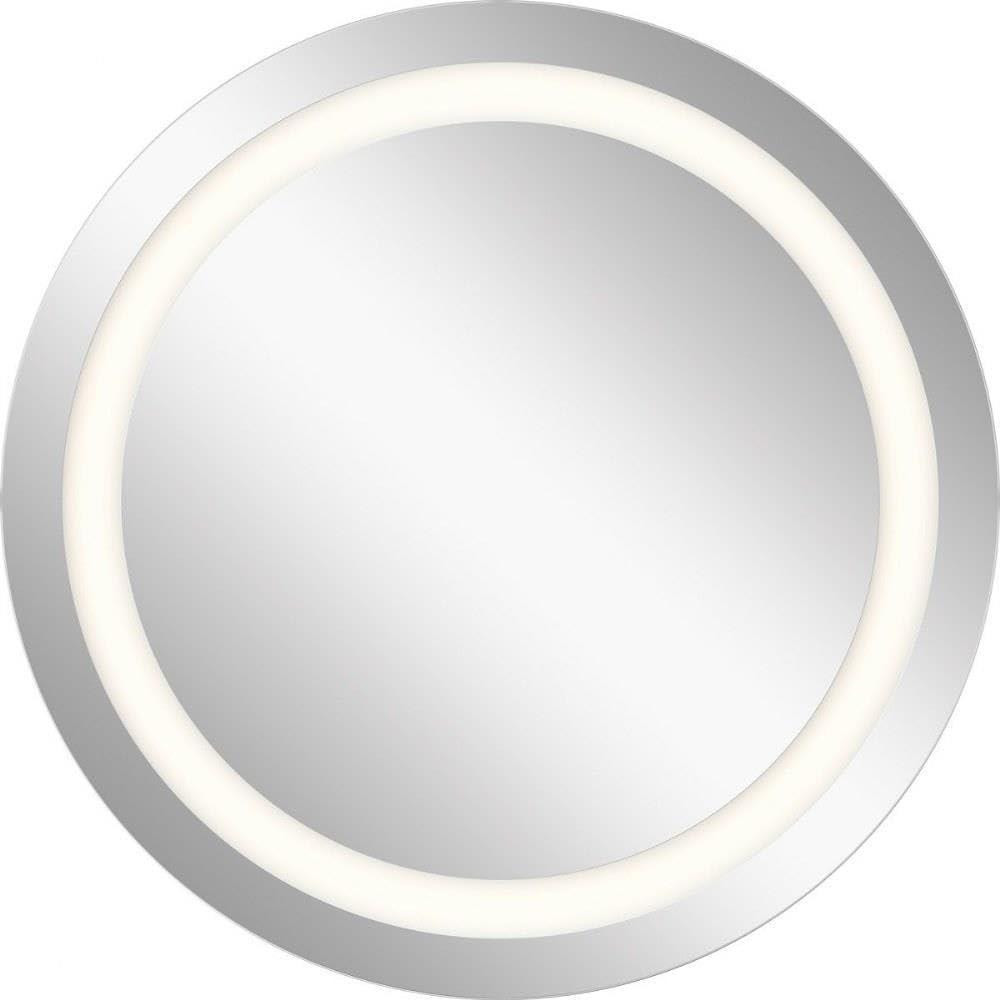 Sleek Contemporary 33.5" LED Backlit Wall Mirror with Frosted Edge