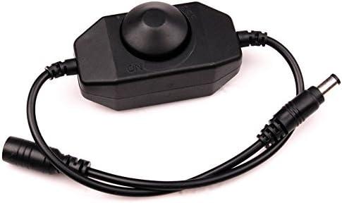 EShine Rotary Dimmer Switch for LED Under Cabinet Lighting with Wire Clips for Comfortable Installation (Black)