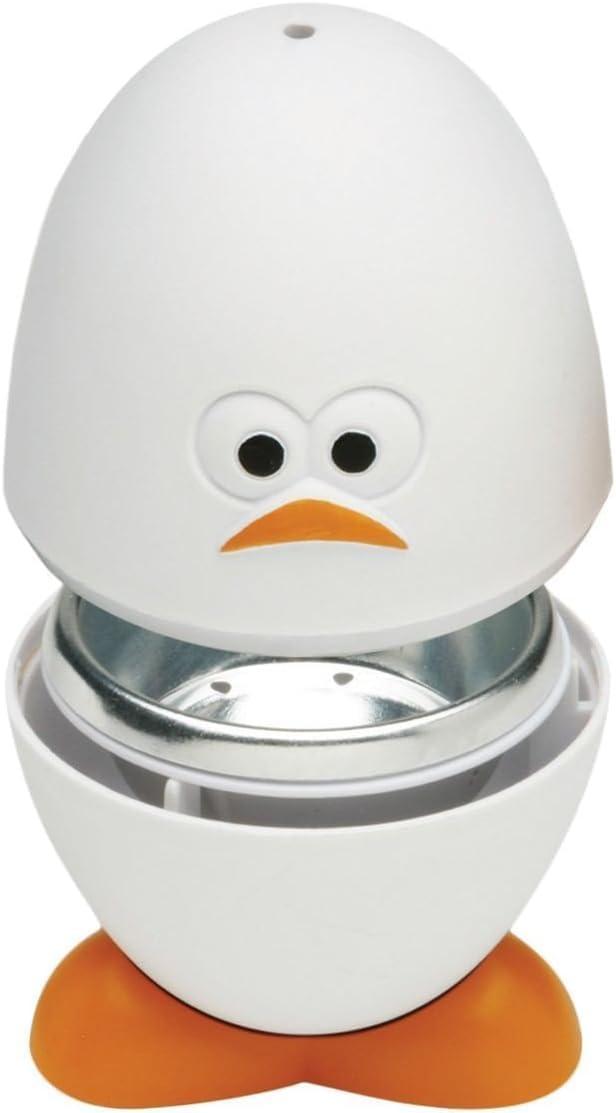 Whimsical White and Orange Microwave Egg Cooker