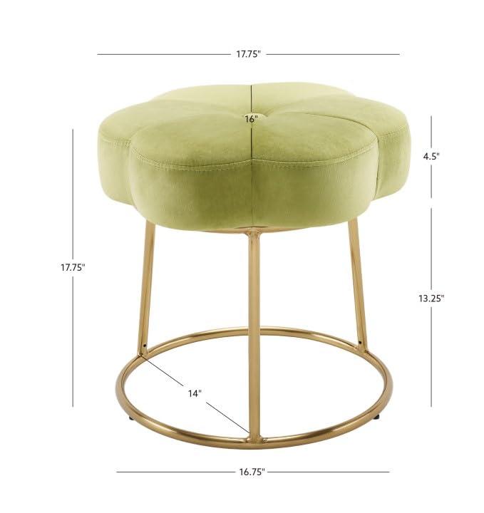 Ciara Flower Cushioned Vanity Stool