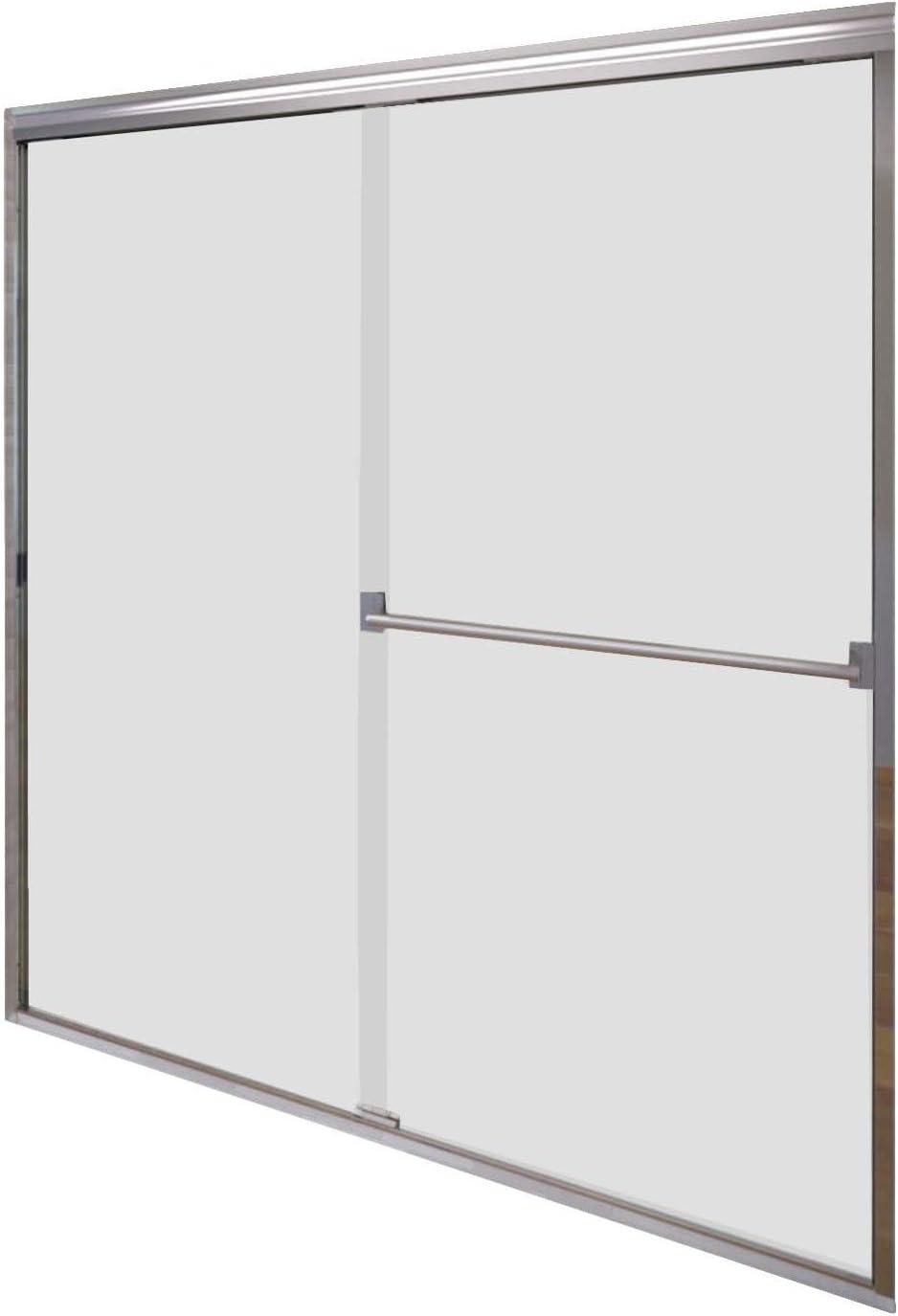 40" W x 44'' W x 65.5" H Semi-Frameless Shower Door