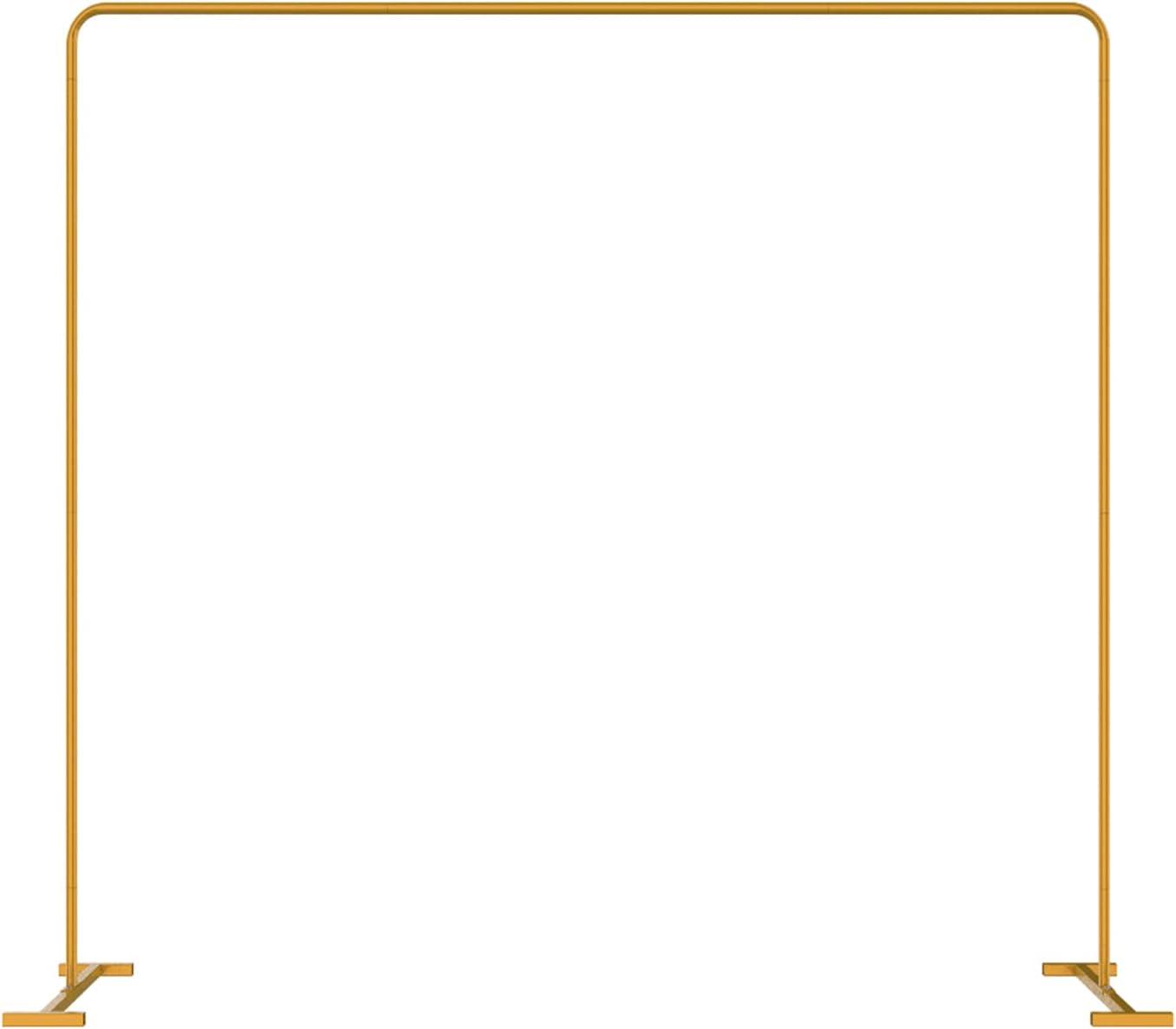 LANGXUN Heavy Duty Metal Square Backdrop Stand Arch for Wedding Birthday Graduation Decorations, Ceremony Reception, Event Party Supplies, Baby Shower Photo Booth Background Supplies (Black)