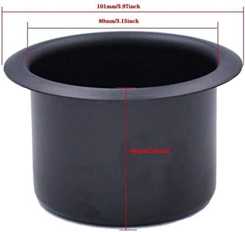 Black Plastic Drop-In Cup Holder Insert for Sofa, Boat, RV, and Car