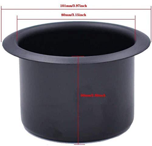 Black Plastic Drop-In Cup Holder Insert for Sofa, Boat, RV, and Car