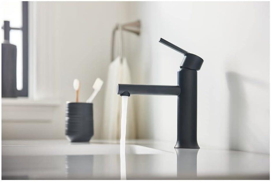 Moen Arlys Matte Black Bathroom Faucet 4 in.