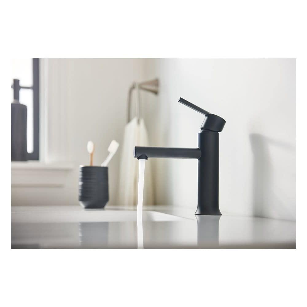 Moen Arlys Matte Black Bathroom Faucet 4 in.