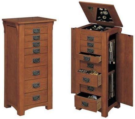 Powell Anna Lee Jewelry Armoire, Oak