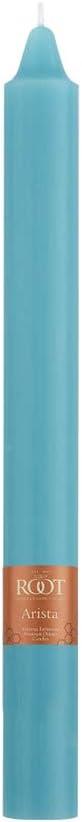 Sky Blue Smooth Beeswax 9-Inch Taper Candles, Set of 12