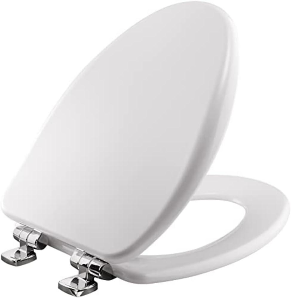 Bemis  Elongated Enameled Wood Toilet Seat, White