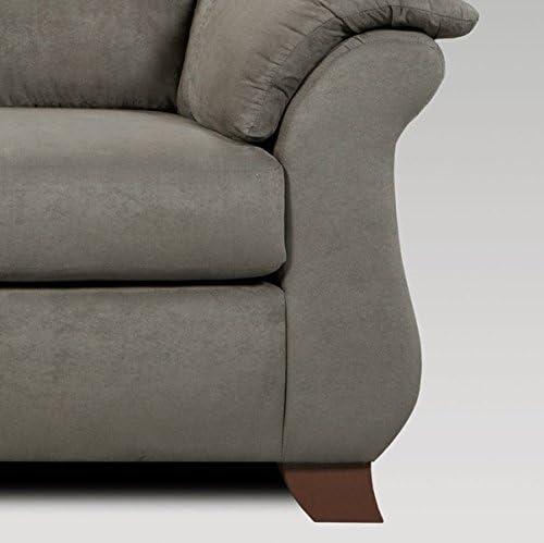 Roundhill Furniture Aruca Sensations Grey Microfiber Sofa and Loveseat Set