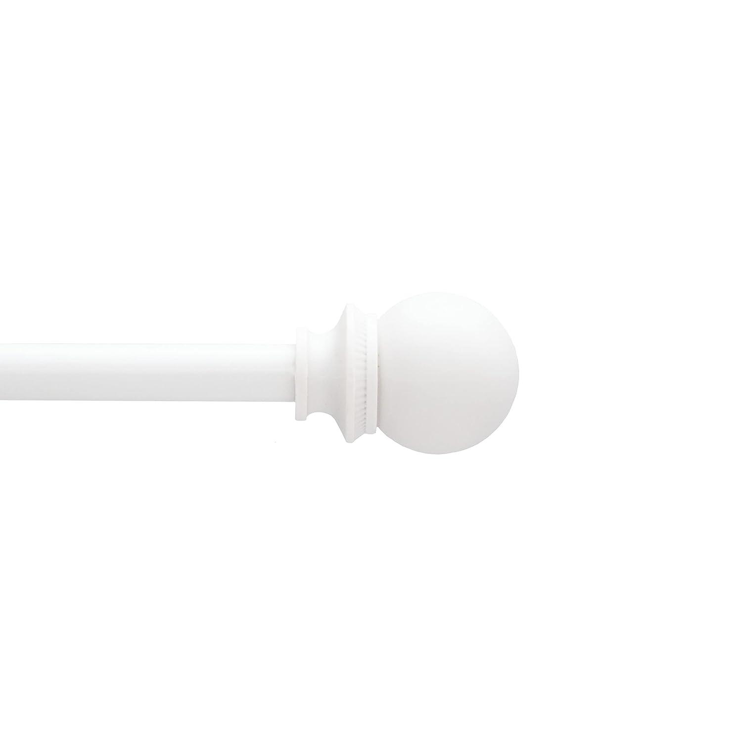 Wayfair Basics Petite Café Ball End Curtain Rod, 28-48" or 48-84" Adjustable Length, 7/16" Dia.