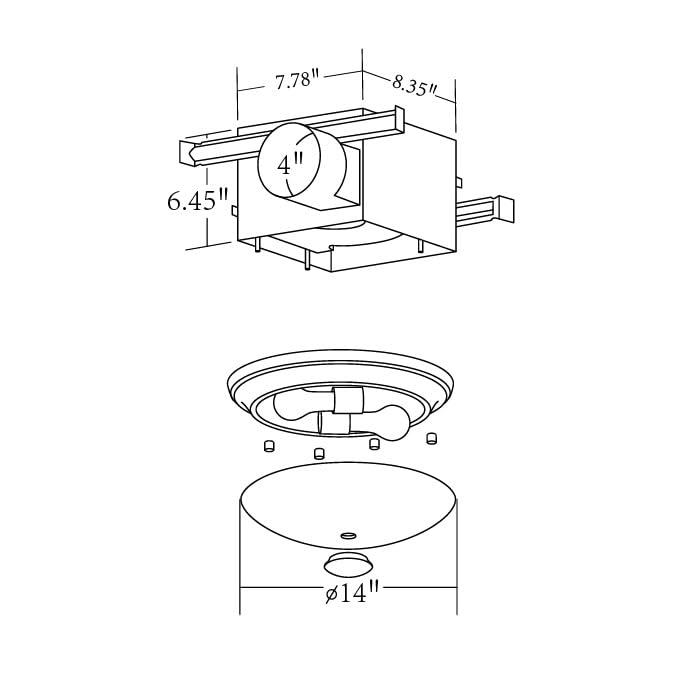 Good Housekeeping Abbey (81021) Decorative 90 CFM 2.5 Sones Bathroom Ventilation Exhaust Fan with Light