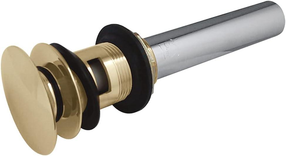 Kingston Brass Push Pop-Up Bathroom Sink Drain with Overflow, 22 Gauge