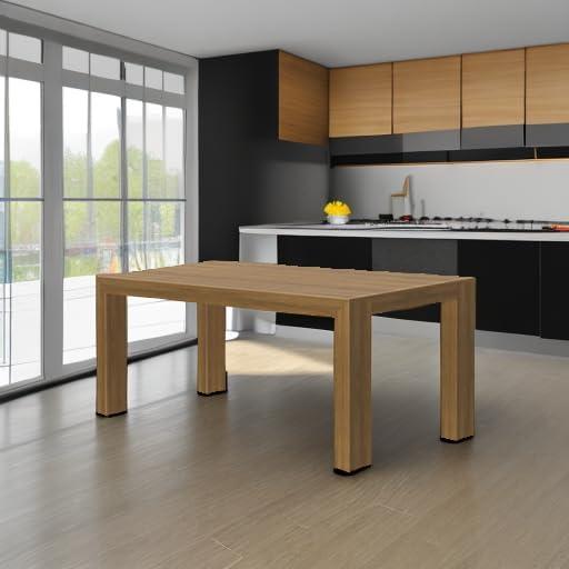 Plank+Beam 72" Modern Dining Table for 6, Solid Wood Rectangular Dining Table for Kitchen/Dining Room, Pecan Wirebrush