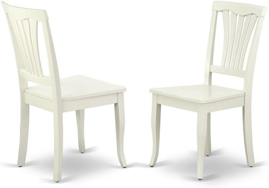 Avon Dining Room Chair with Wood Seat - Linen White - Set of 2