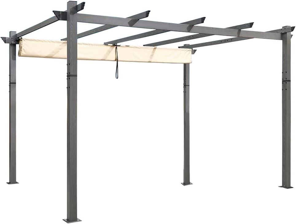 Garden Winds Replacement Canopy Top Cover Compatible with the Purple Leaf ZYMPG1013 Pergola 10x13, DOMI 10x13 Pergola, Kozyard 10x13 Pergola and Most 10' x 13' Retractable Pergolas - Riplock 350