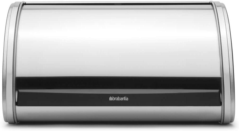 Brabantia Roll Top Bread Box, Medium, Matte Steel