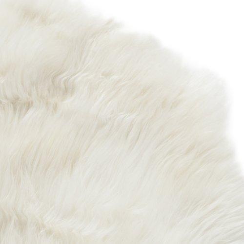 Sheep Skin SHS211 Hand Woven Runner Rug - Natural/White - 2'x6' - Safavieh.