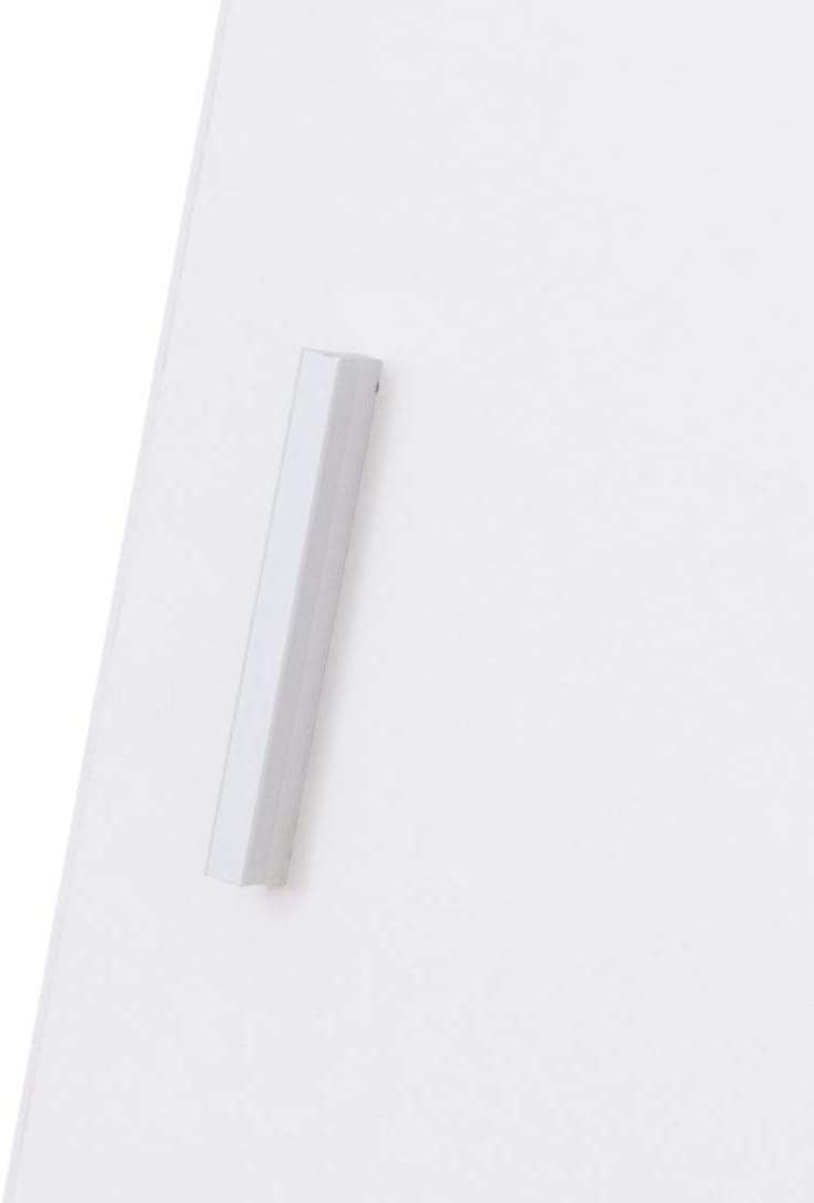 Modern Long Bathroom Wall Mounted Cabinet, White