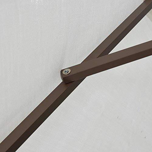 California Umbrella 7.5' Round Aluminum Market Umbrella, Crank Lift, Push Button Tilt, Bronze Pole, Canvas Black