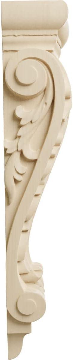 Large Acanthus Pilaster Rubberwood Corbel, 20" Height