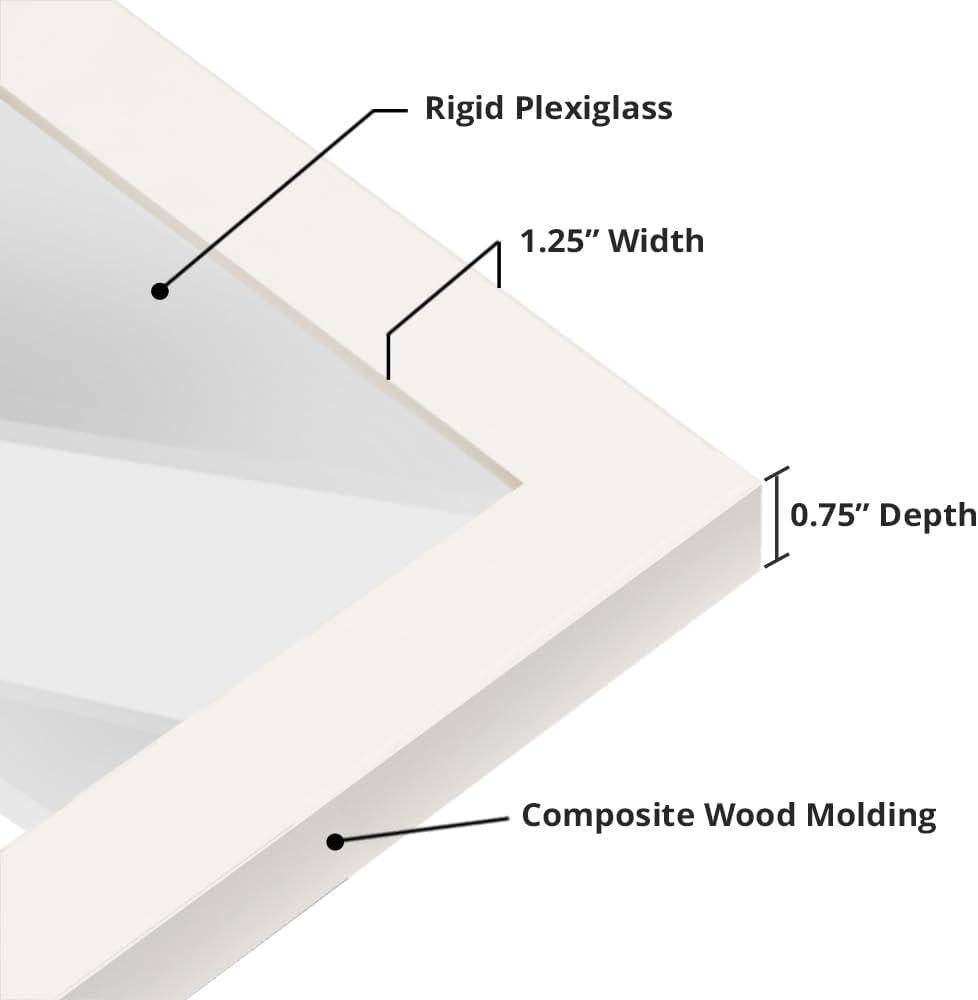 15x21 White Composite Wood Picture Frame