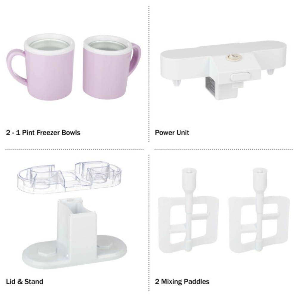 Classic Cuisine Ice Cream Maker - 2QT Ice Cream Machine Makes Sorbet, Gelato, Ice Cream, and Frozen Yogurt - Kitchen Appliances and Gadgets