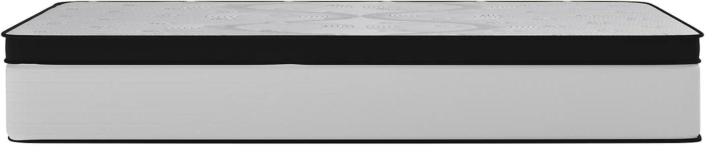 Flash Furniture Capri Comfortable Sleep Firm 12 Inch CertiPUR-US Certified Hybrid Pocket Spring Mattress, Extra Firm Feel, Durable Support, Mattress in a Box