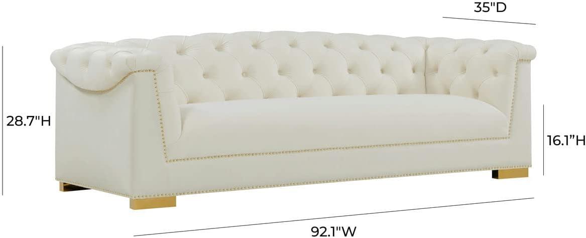 Farah 92.1'' Velvet Sofa