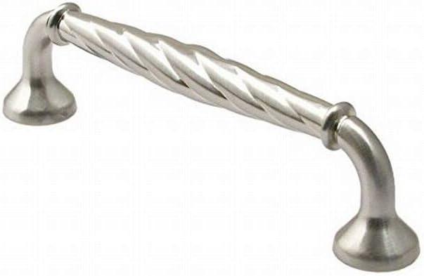 Brushed Nickel 4" Rope Cabinet Pull with Mounting Hardware