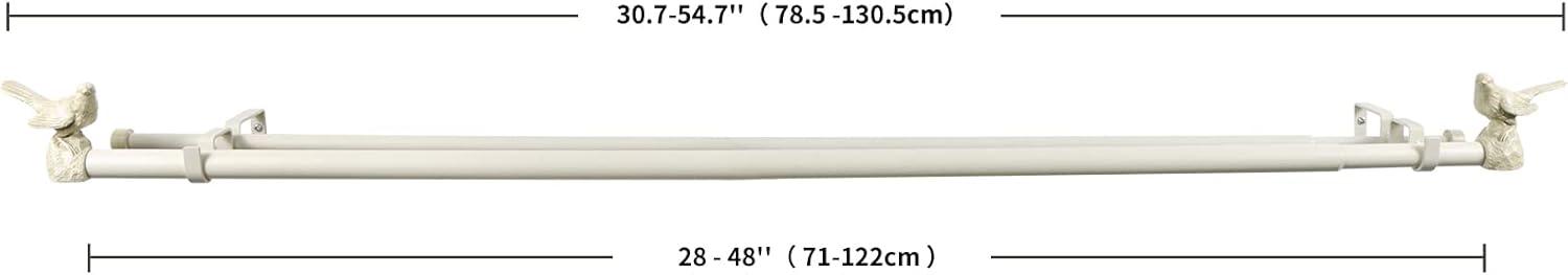 Meriville Adjustable Double Curtain Rod