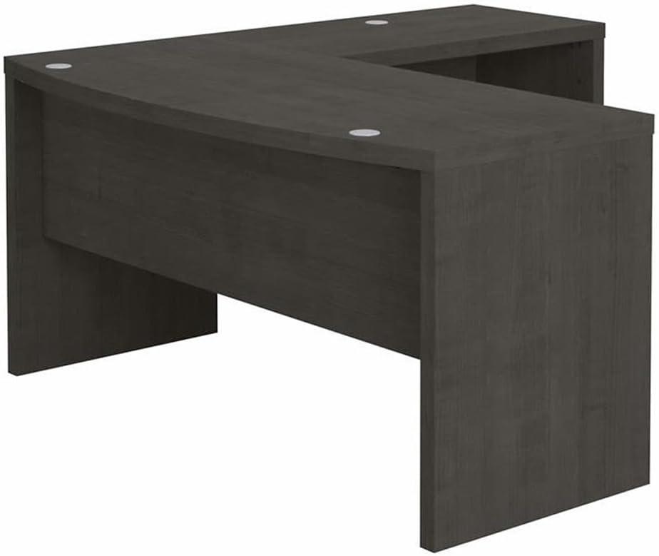 Charcoal Maple L-Shaped Corner Computer Desk