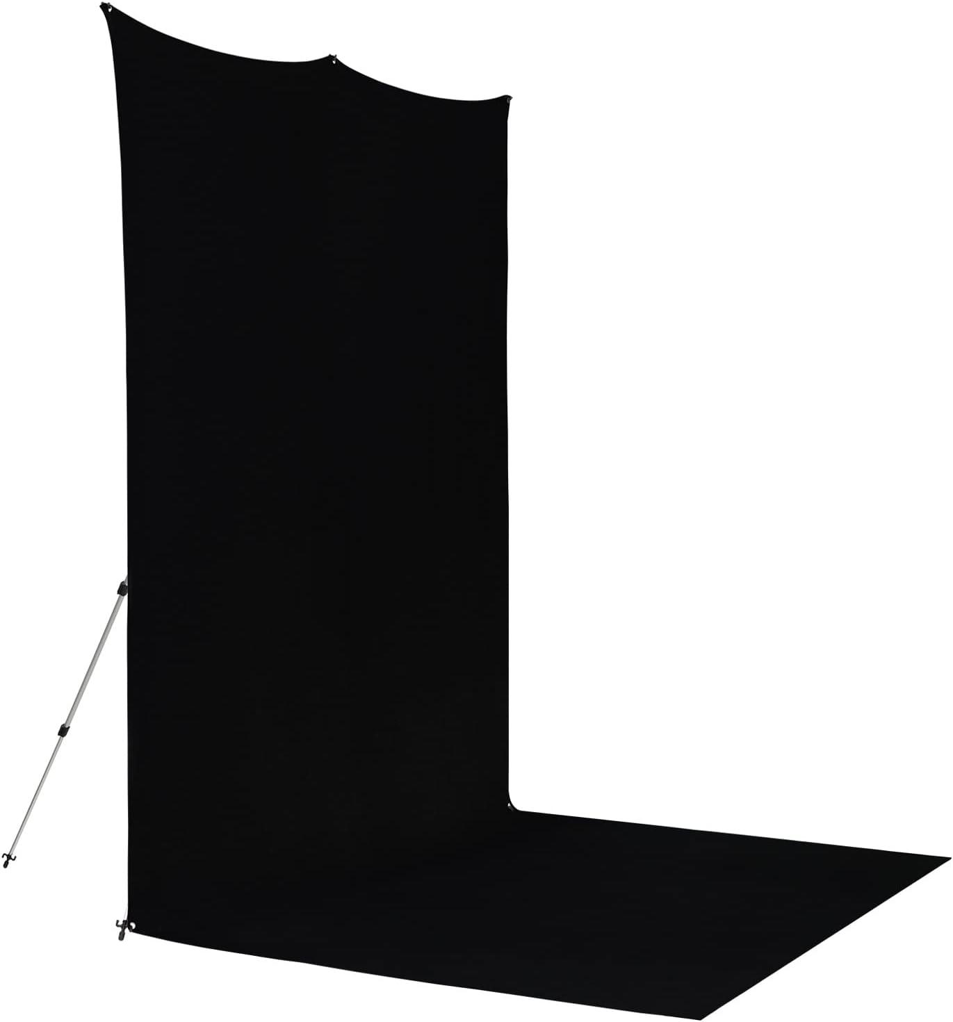 8x13' X-Drop Pro Wrinkle-Resistant Backdrop, Rich Black Sweep