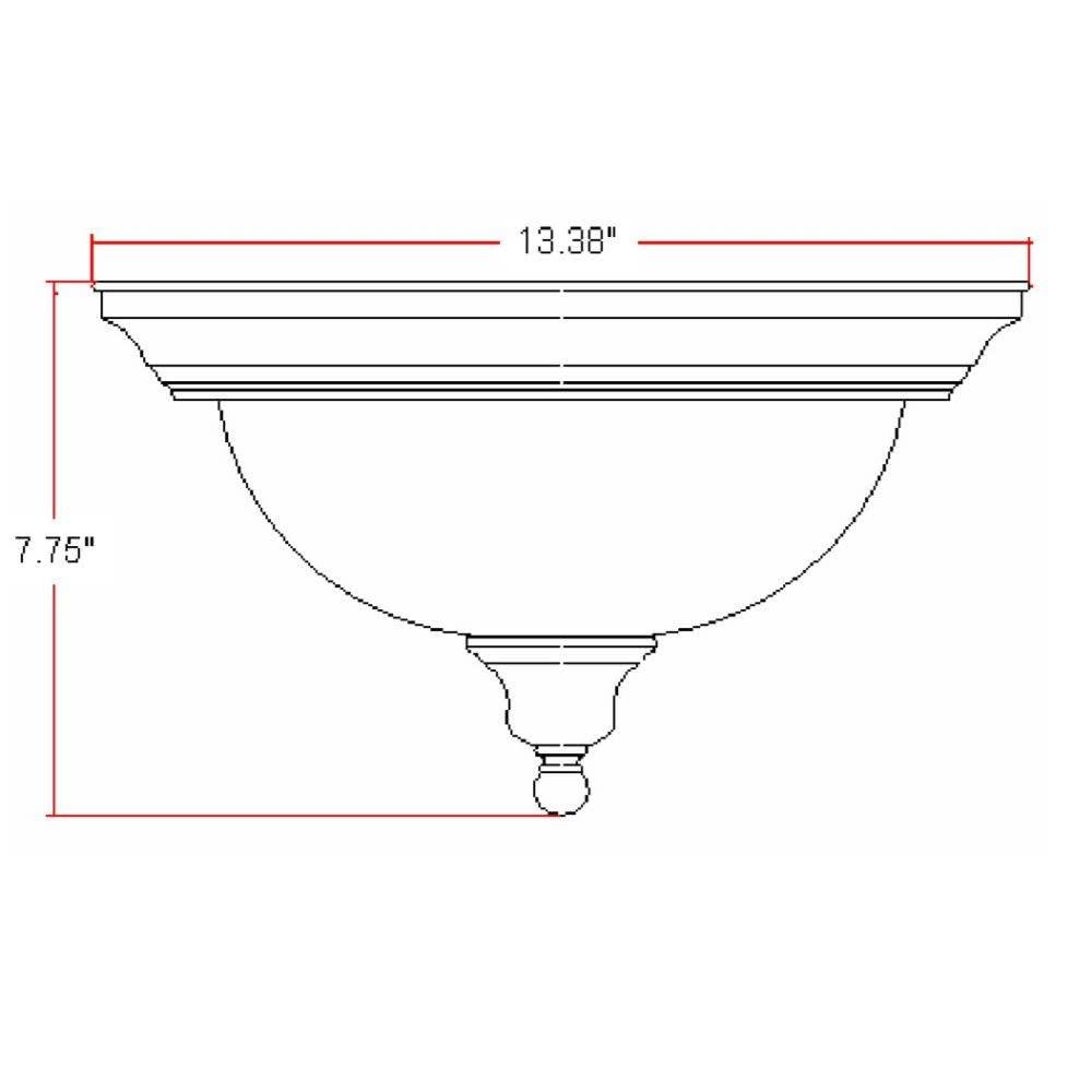 Design House 503037 Millbridge Traditional 1-Light Indoor Flush Mount Ceiling Light Dimmable Clear Ribbed Glass for Bedroom Dining Room Kitchen, Polished Brass