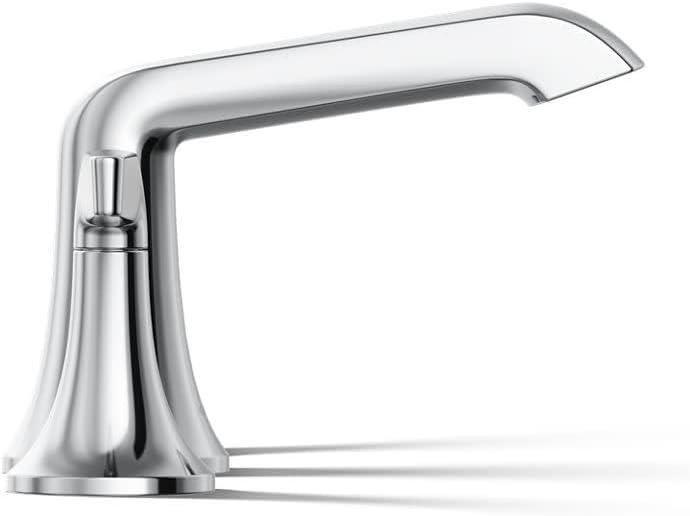 Polished Chrome Widespread Bathroom Faucet with Lever Handles