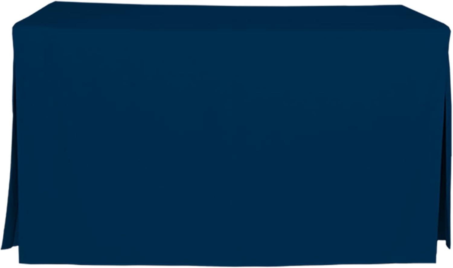 Sapphire Blue 5-Foot Fitted Microfiber Tablecloth Cover