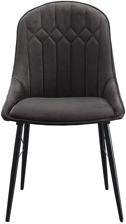 24" Abraham Accent Chair: Upholstered, Armless Design, Wood/Metal Frame - Acme Furniture
