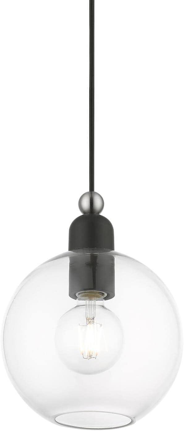 Livex Lighting Downtown 1 - Light Pendant in  Black/Brushed Nickel