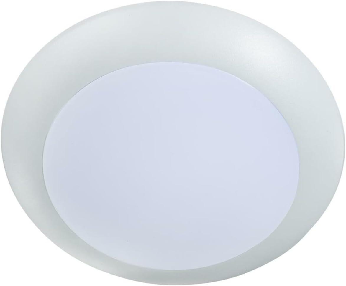 White Aluminum 6" LED Surface Mount Disk Light