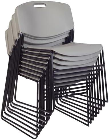 Regency Zeng Ultra Compact Metal Frame Armless Stackable Chair (Set of 8)