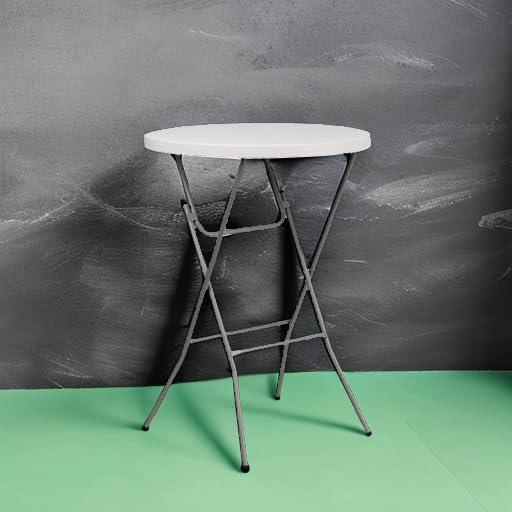 Flash Furniture Parker Round Plastic Bar Height Folding Event Table