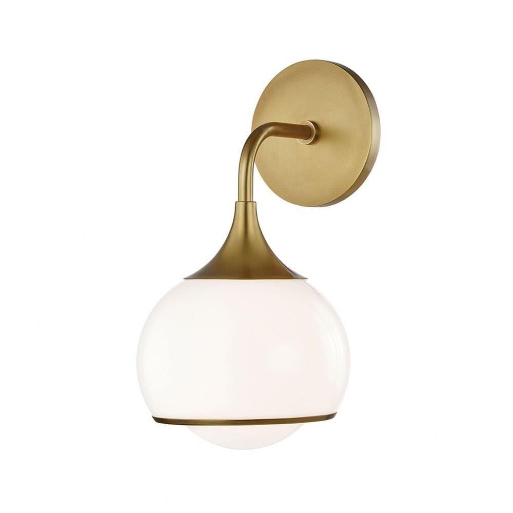 Kegan Single Light Glass Dimmable Armed Sconce
