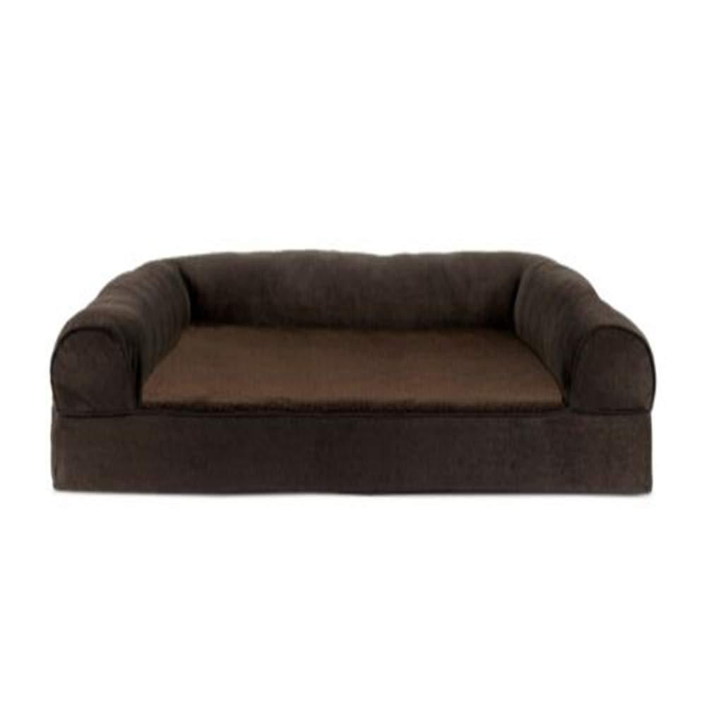 FurHaven Plush & Suede Orthopedic Sofa Dog Bed - Large, Espresso