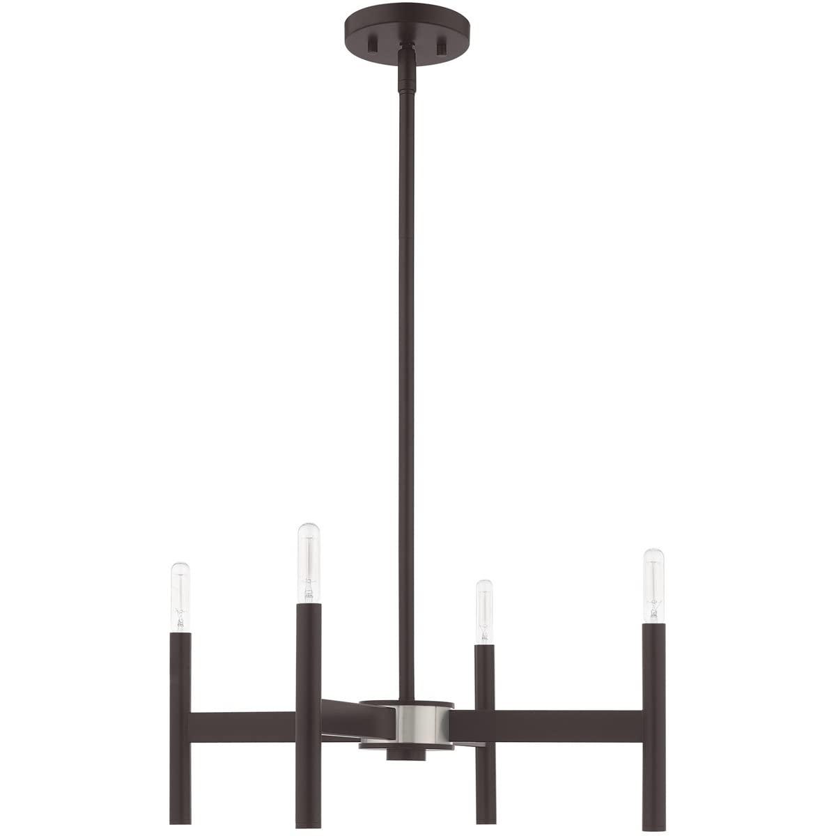 Livex Lighting Copenhagen 4 - Light Chandelier in Bronze