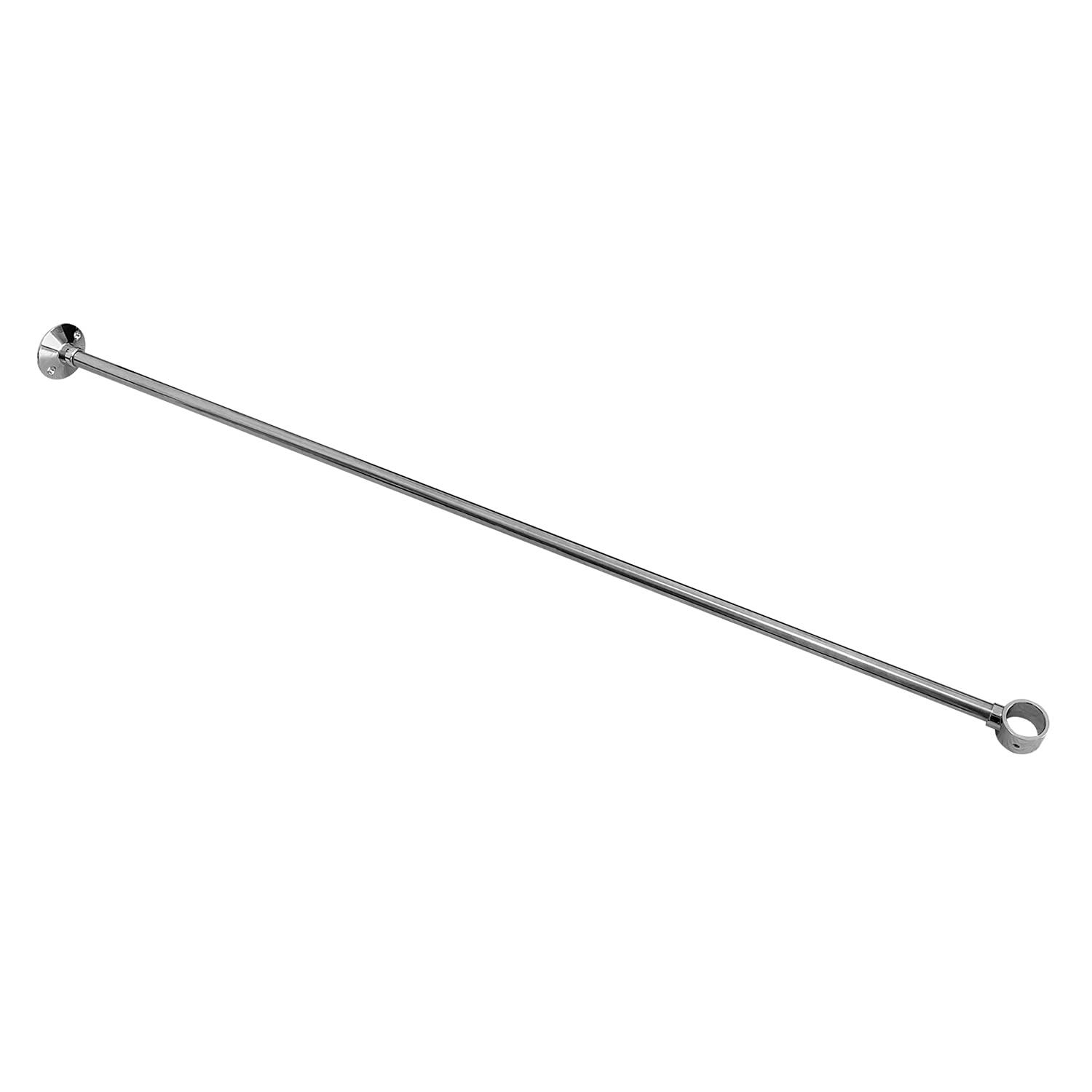 Naiture 36'' Stainless Steel Shower Rod Ceiling Support, 5/8" OD Rod with 1" Loop, Chrome Finish